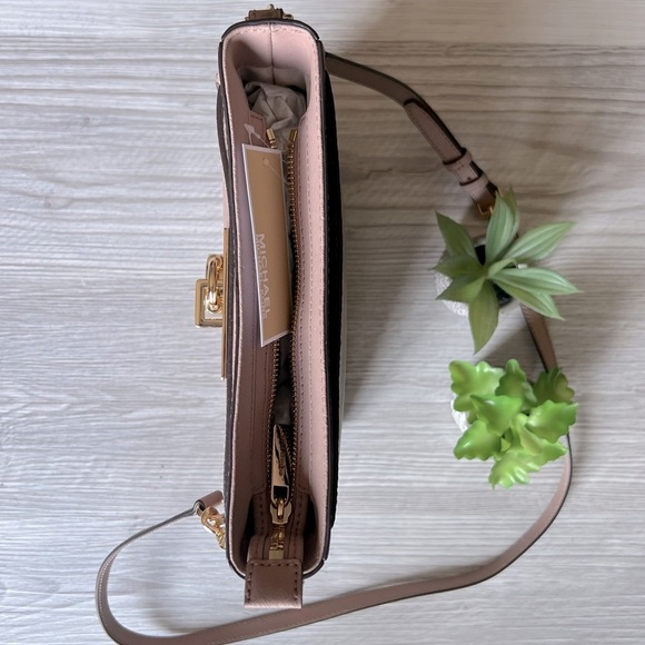 MICHAEL KORS hamilton leather messenger crossbody bag NWT - Picture 8 of 11